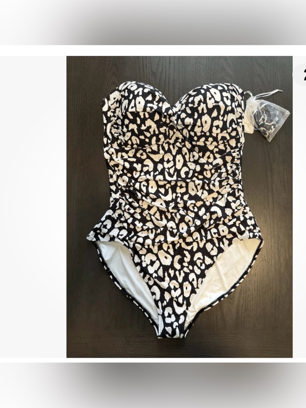 ANNE COLE Twist-Front One-Piece Swimsuit Size 16 - Picture 2 of 8